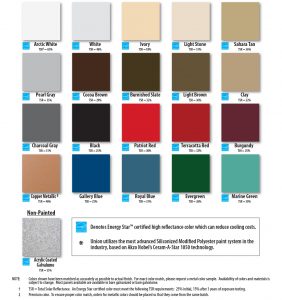 Color Chart | BCI Roofing | 704-969-9963 | Free Estimates